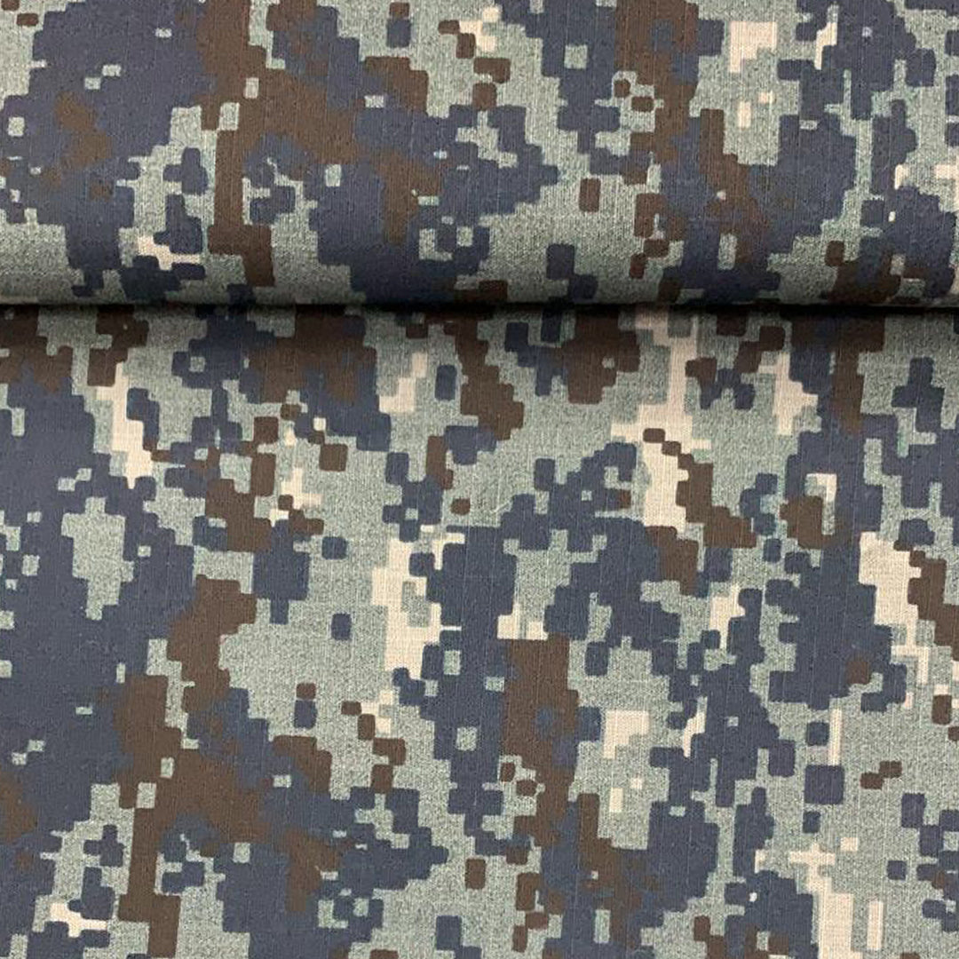 Tela Gabardina Ripstop Camuflaje Pixeleado 2